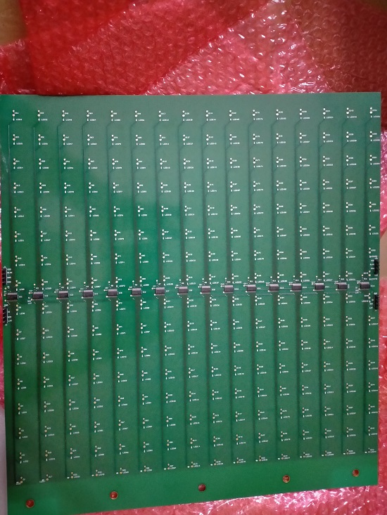 Finished project display-RF substrate PCB and assembly for Mixed laminate FR4 and F4BM-2